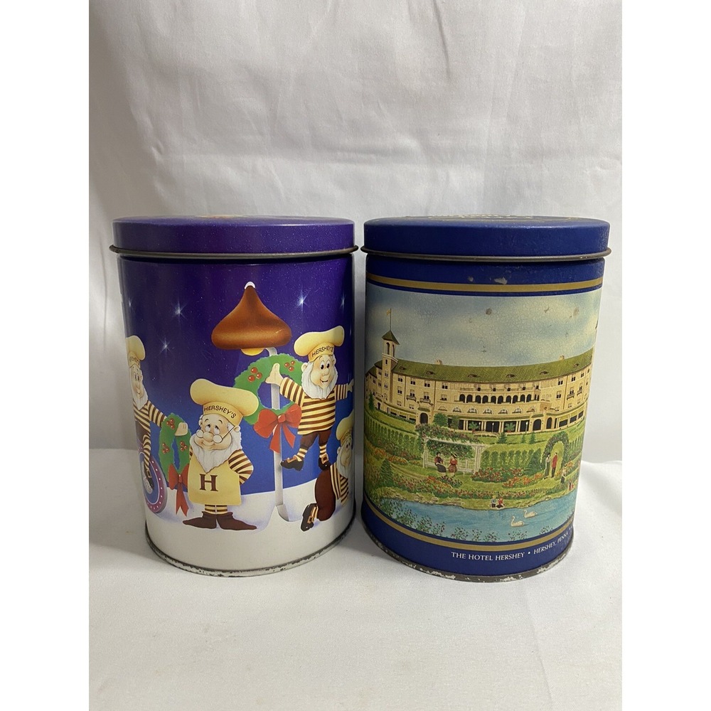 Vintage Hershey's Kisses Tins 1992 1993 Holiday Collectible Set